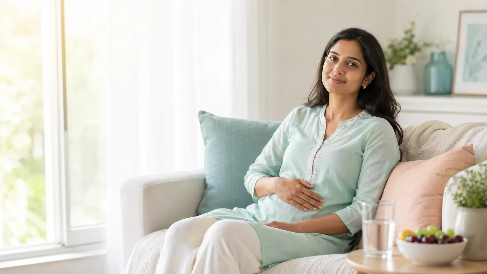 Indian woman recovering comfortably after fibroid treatment
